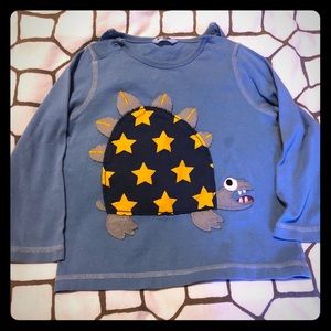 Boden 18-24 turtle appliqué shirt